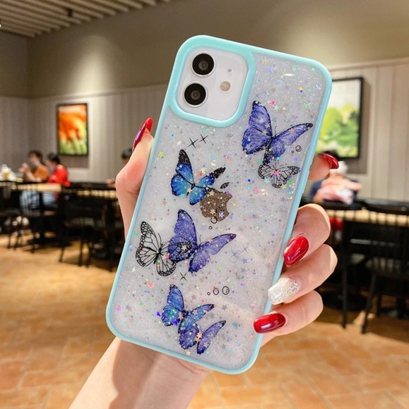 iPhone 12 Case iPhone 12 Pro Case iPhone 12 Pro Max Case Glitter Butterfly - Picture 3 of 9